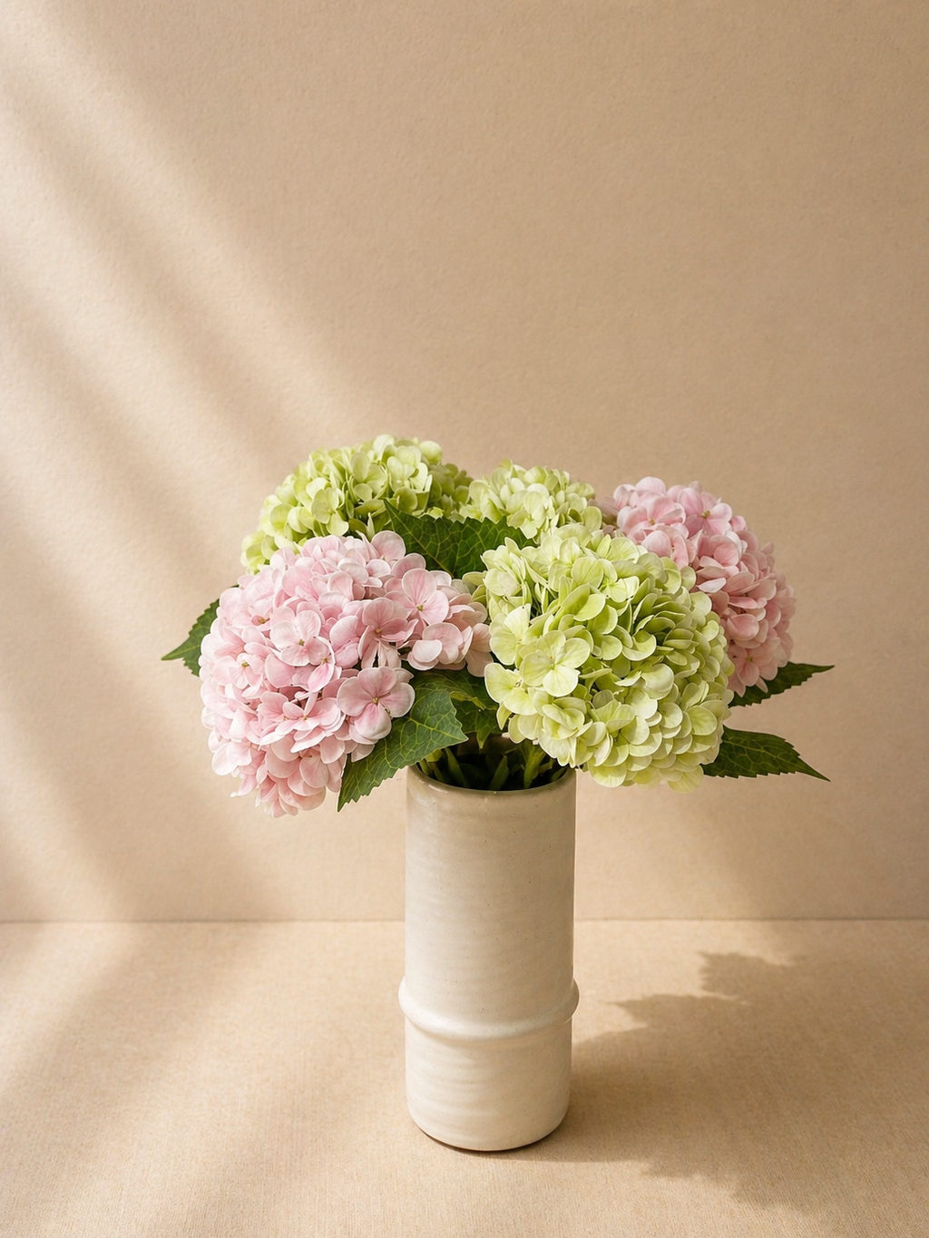 Green & Pink Hydrangeas