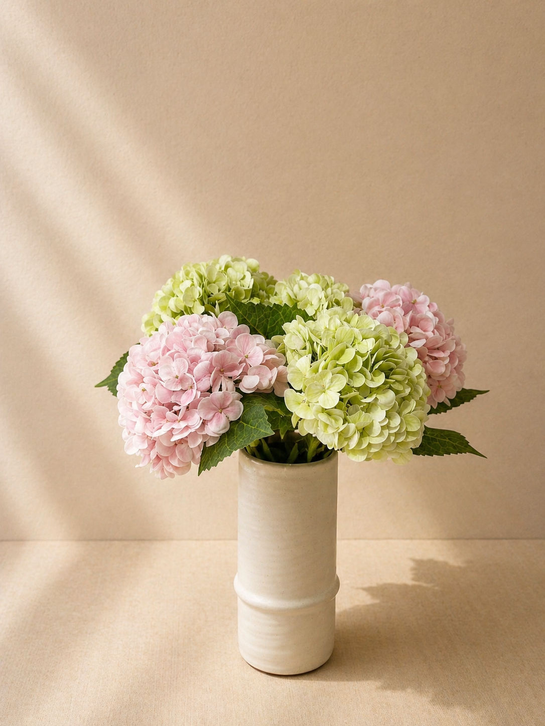 Green & Pink Hydrangeas